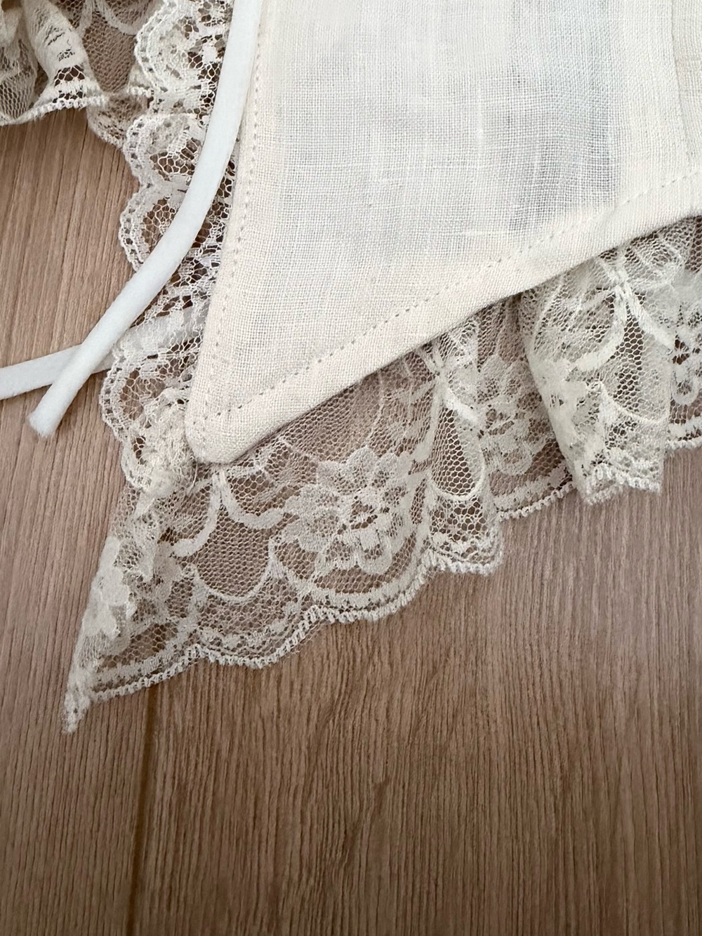 Fait Par Foutch Renee Ivory Linen Lace Corset Top M - Picture 7 of 13